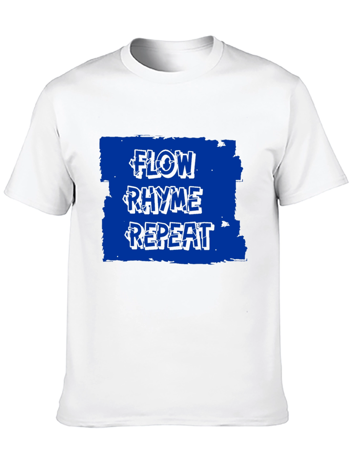 Flow Rhyme Repeat Graphic Tee - Black Cotton T-Shirt