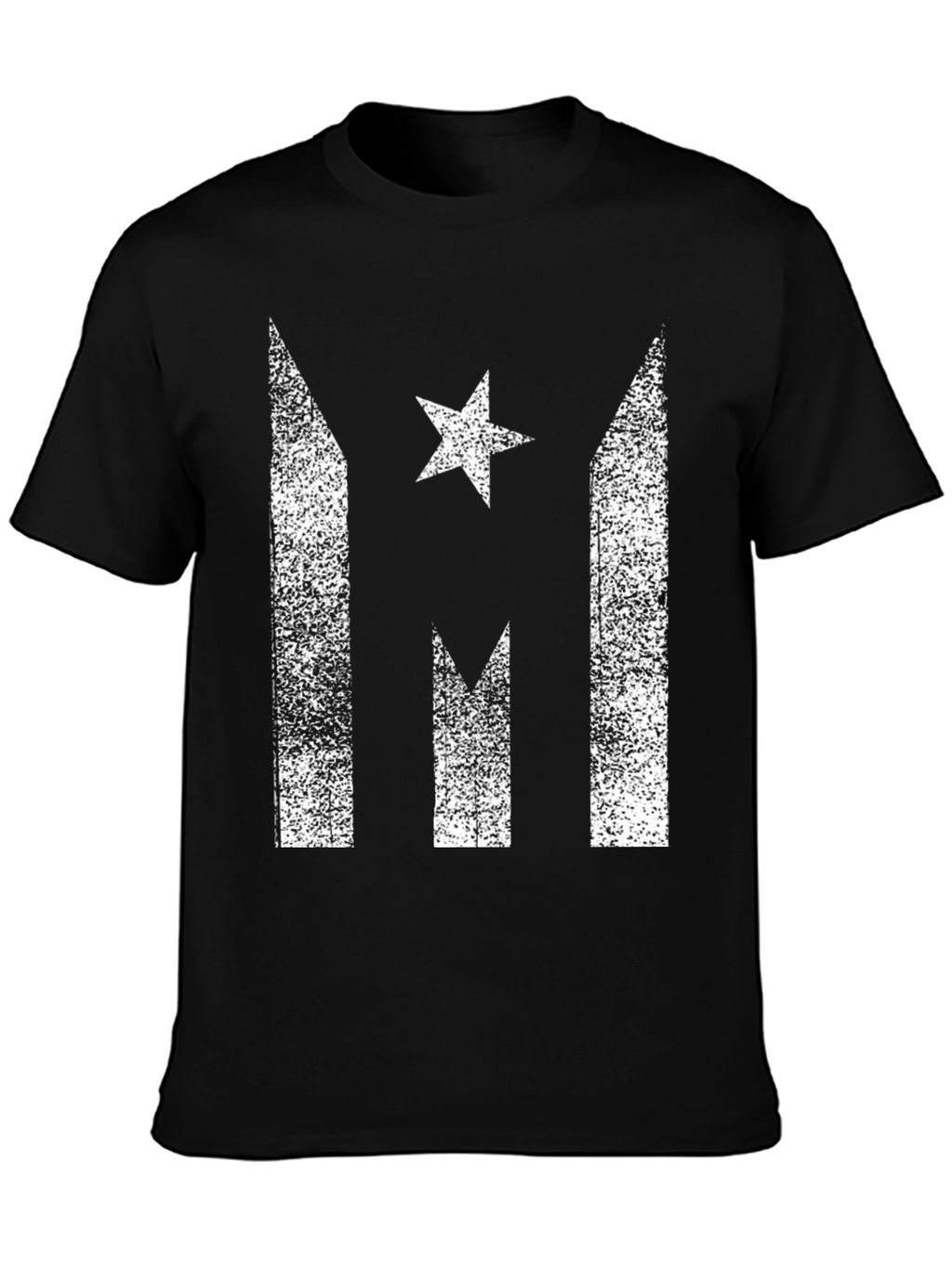Distressed Puerto Rico Flag Star Graphic T-Shirt