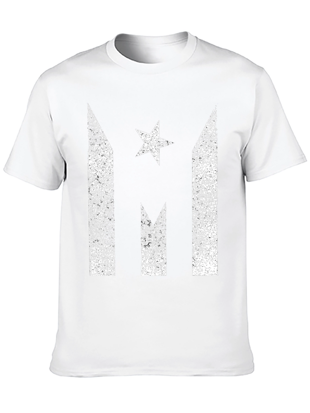 Distressed Puerto Rico Flag Star Graphic T-Shirt