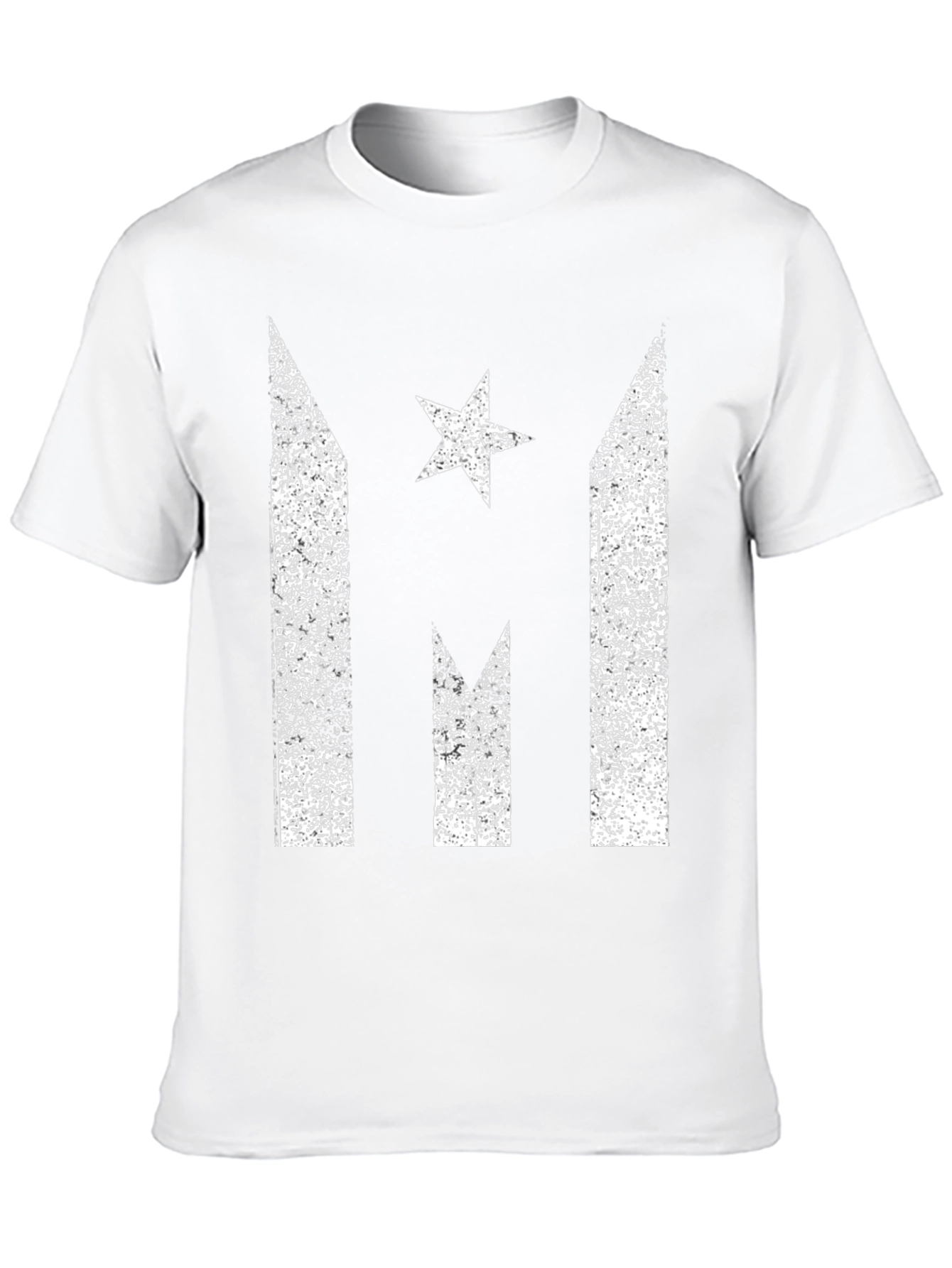 Distressed Puerto Rico Flag Star Graphic T-Shirt