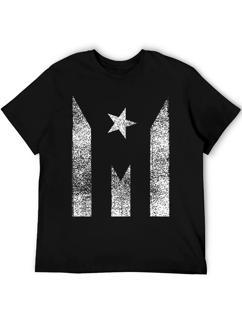 Distressed Puerto Rico Flag Star Graphic T-Shirt