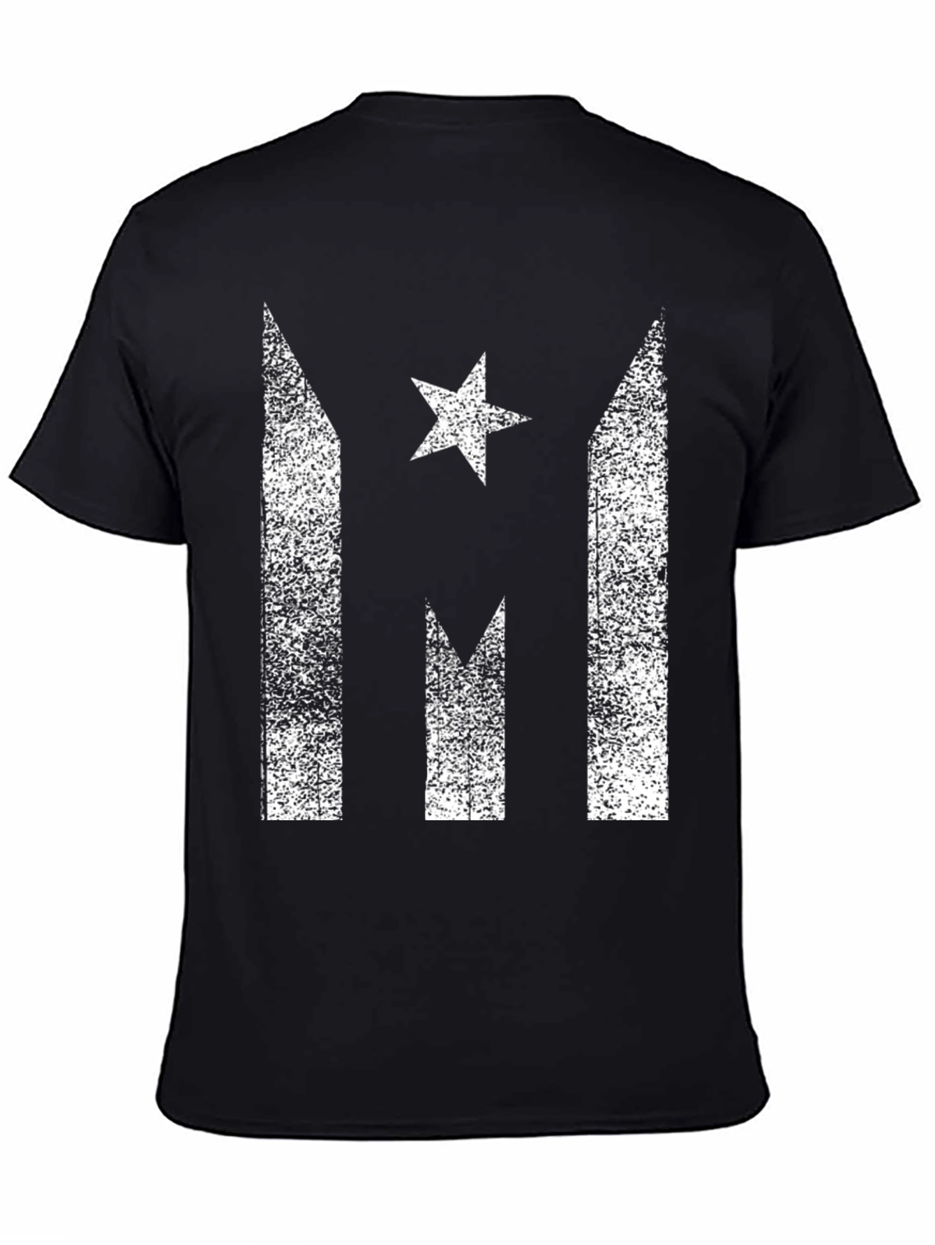 Distressed Puerto Rico Flag Star Graphic T-Shirt