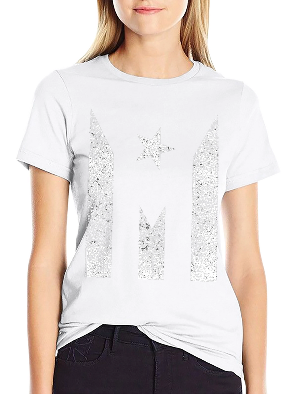 Distressed Puerto Rico Flag Star Graphic T-Shirt