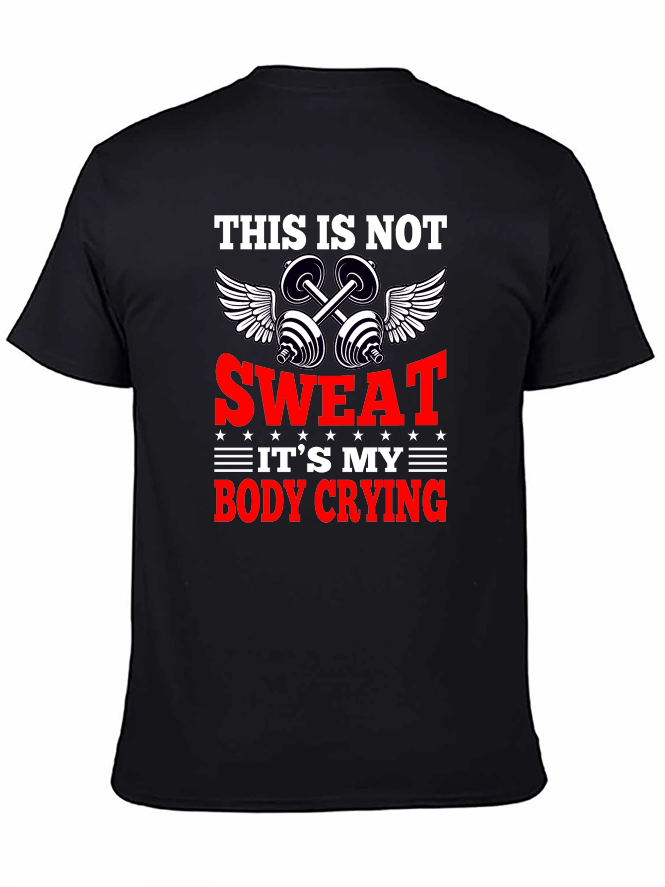 Funny Workout Gym T-Shirt - Body Crying Sweat