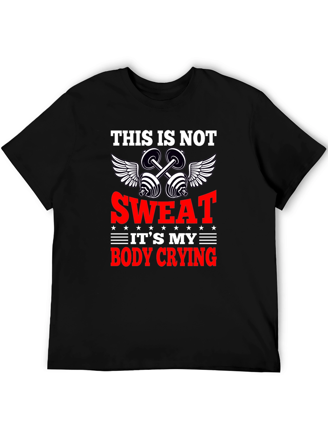 Funny Workout Gym T-Shirt - Body Crying Sweat