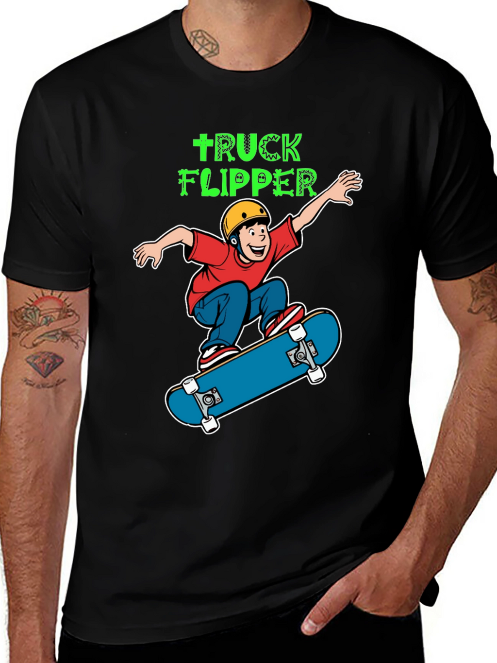 Truck Flipper Skateboard T-Shirt