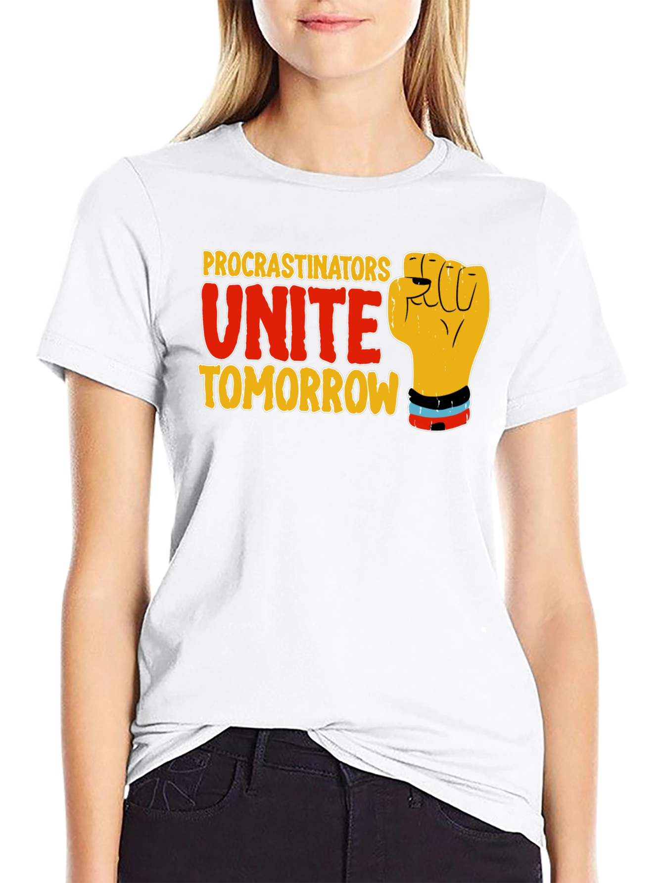 Procrastinators Unite Tomorrow Black T-Shirt