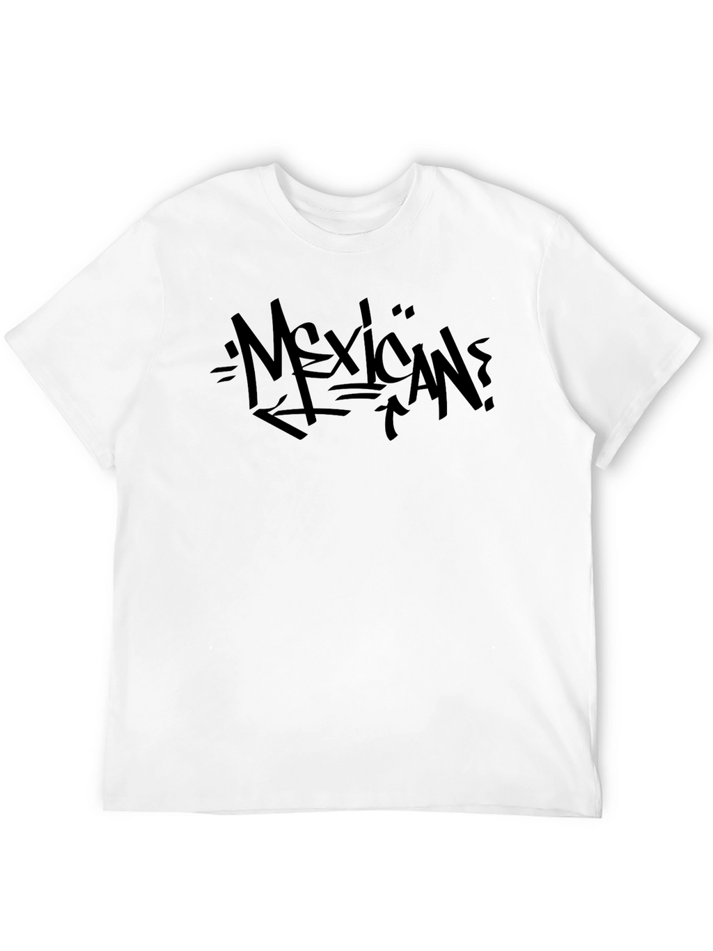 Mens Black Graphic Tee - Mexican? Design