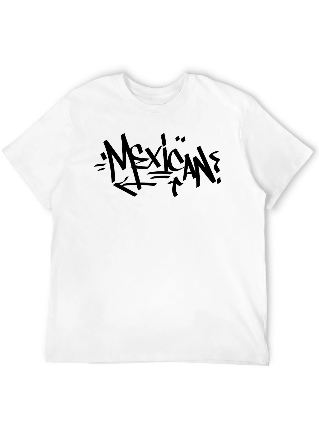 Mens Black Graphic Tee - Mexican? Design