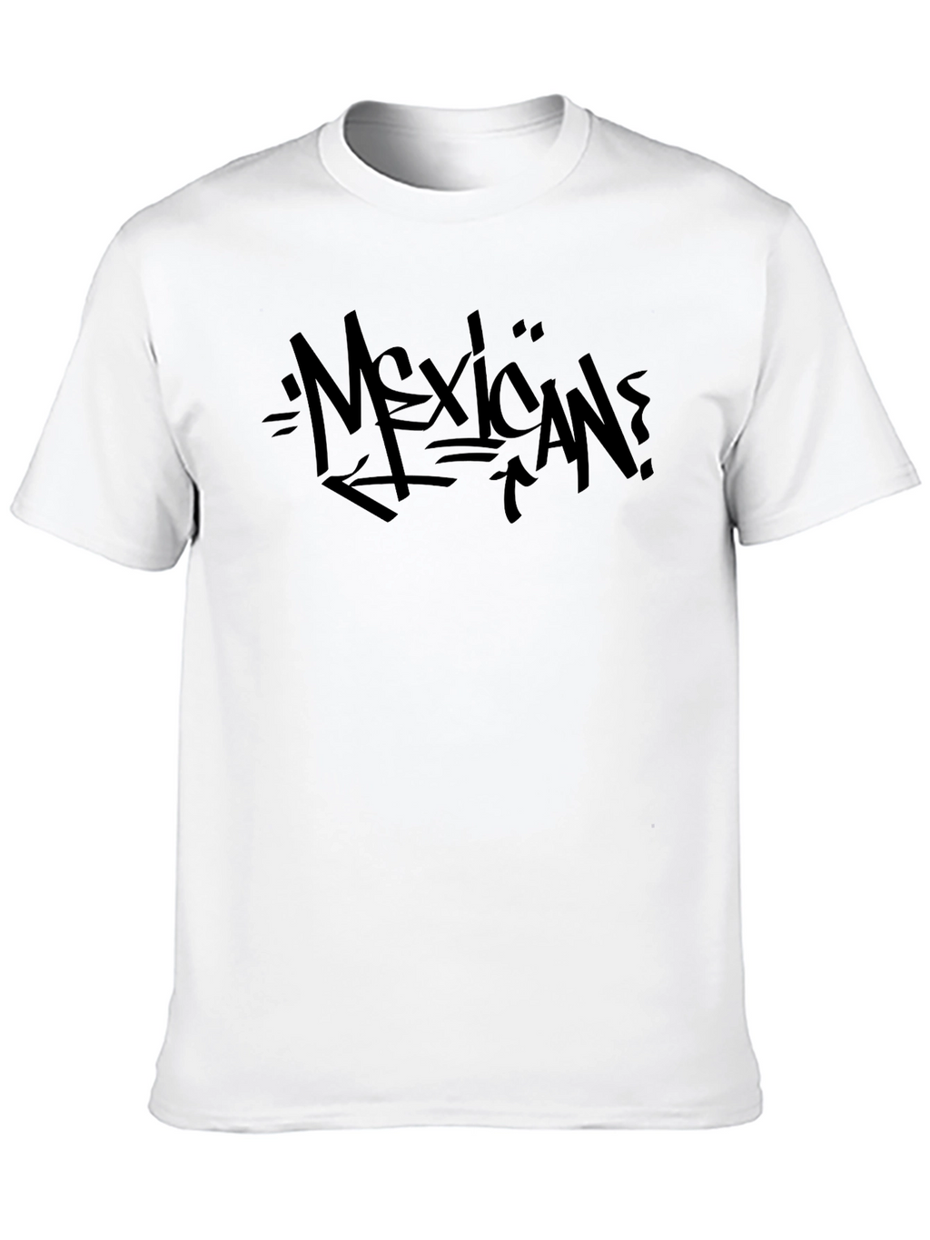 Mens Black Graphic Tee - Mexican? Design