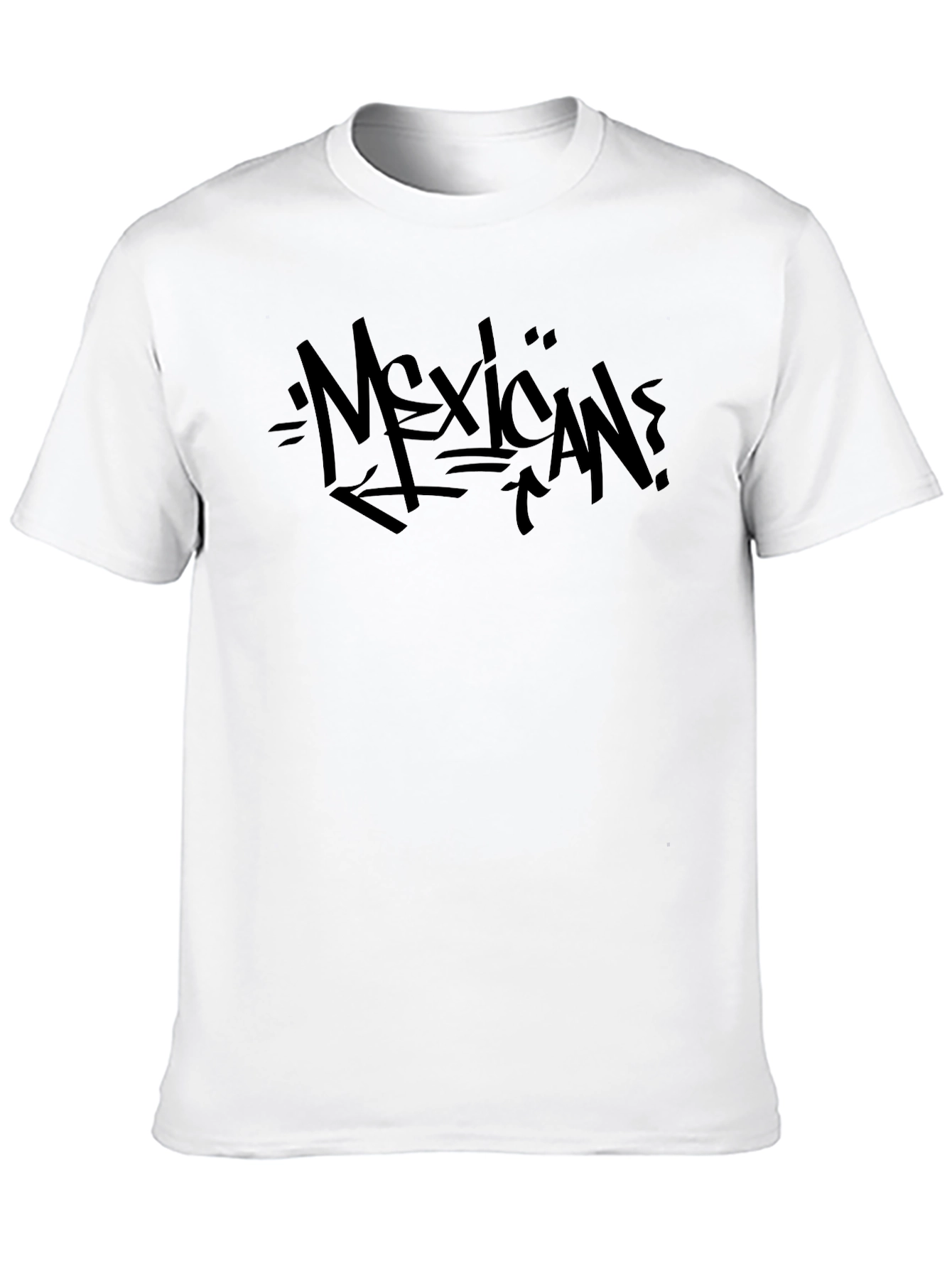 Mens Black Graphic Tee - Mexican? Design