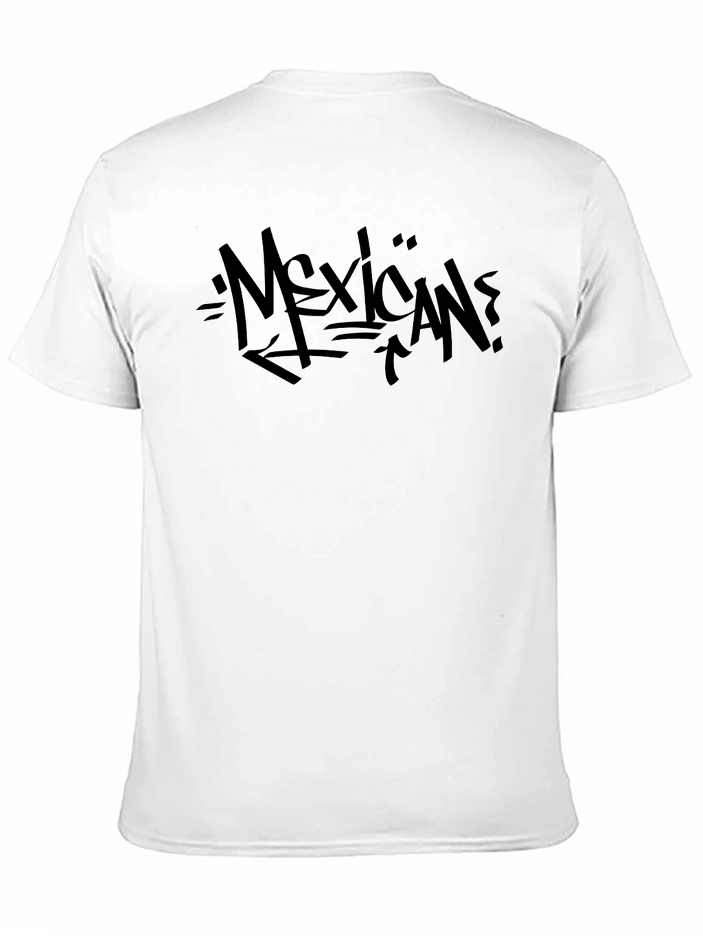 Mens Black Graphic Tee - Mexican? Design