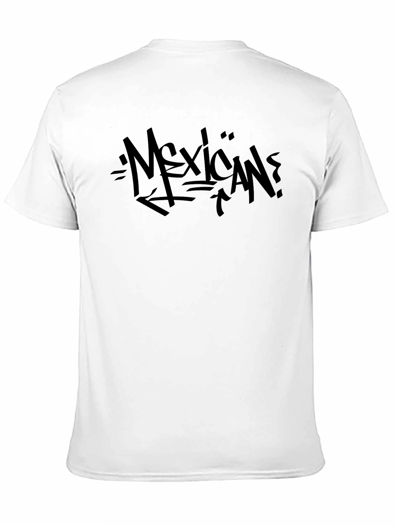 Mens Black Graphic Tee - Mexican? Design