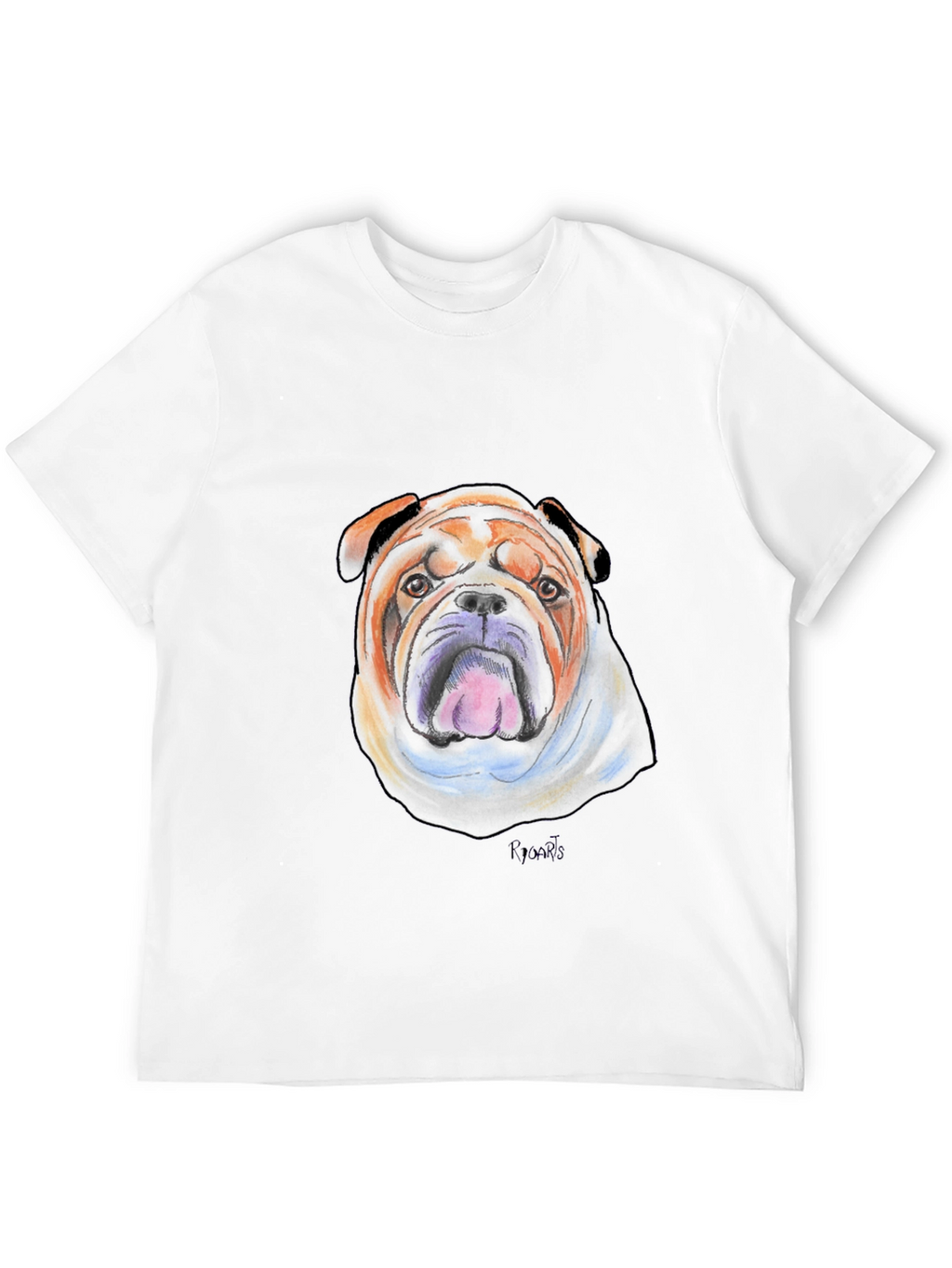 Bulldog Portrait Graphic Tee - Unisex Black T-Shirt