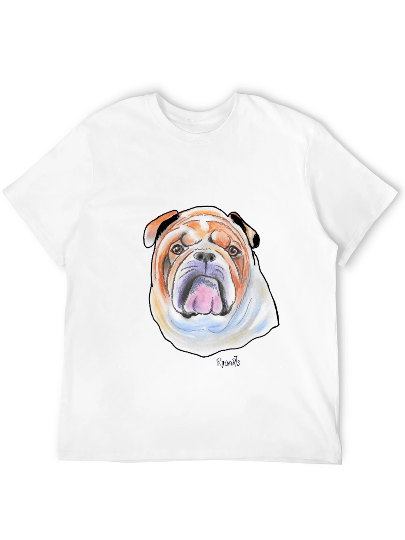 Bulldog Portrait Graphic Tee - Unisex Black T-Shirt