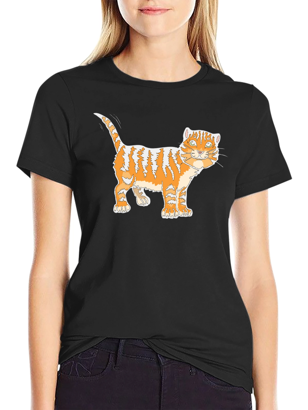 Orange Tabby Cat Graphic T-Shirt