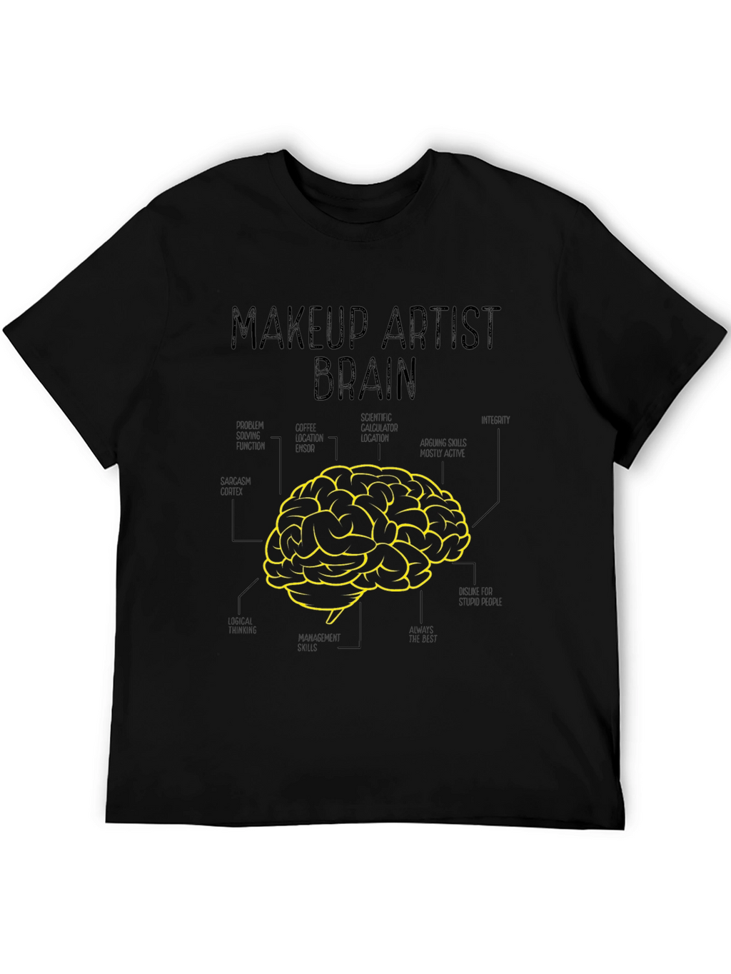 Makeup Artist Brain T-Shirt - Creative Graphic Tee