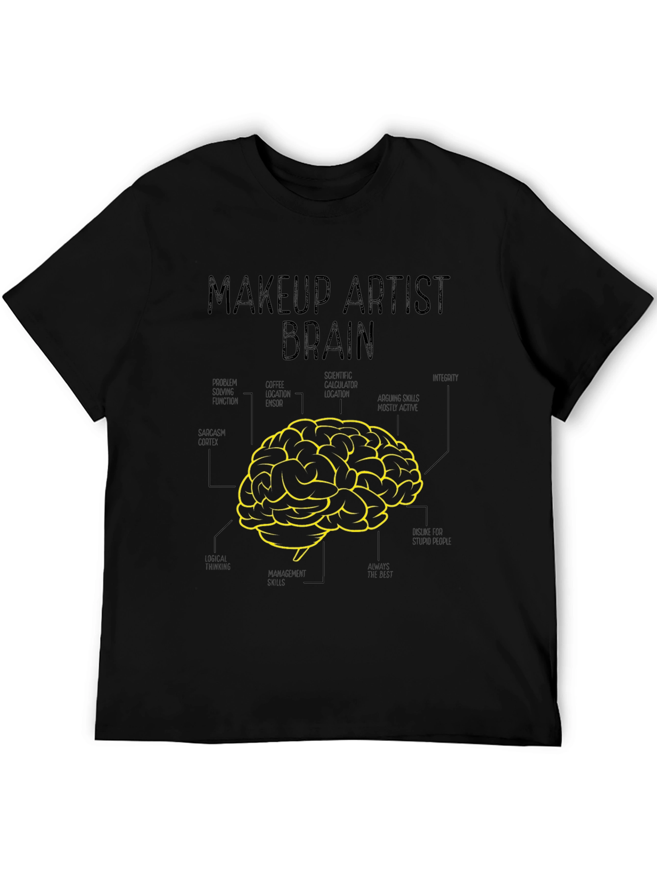 Makeup Artist Brain T-Shirt - Creative Graphic Tee