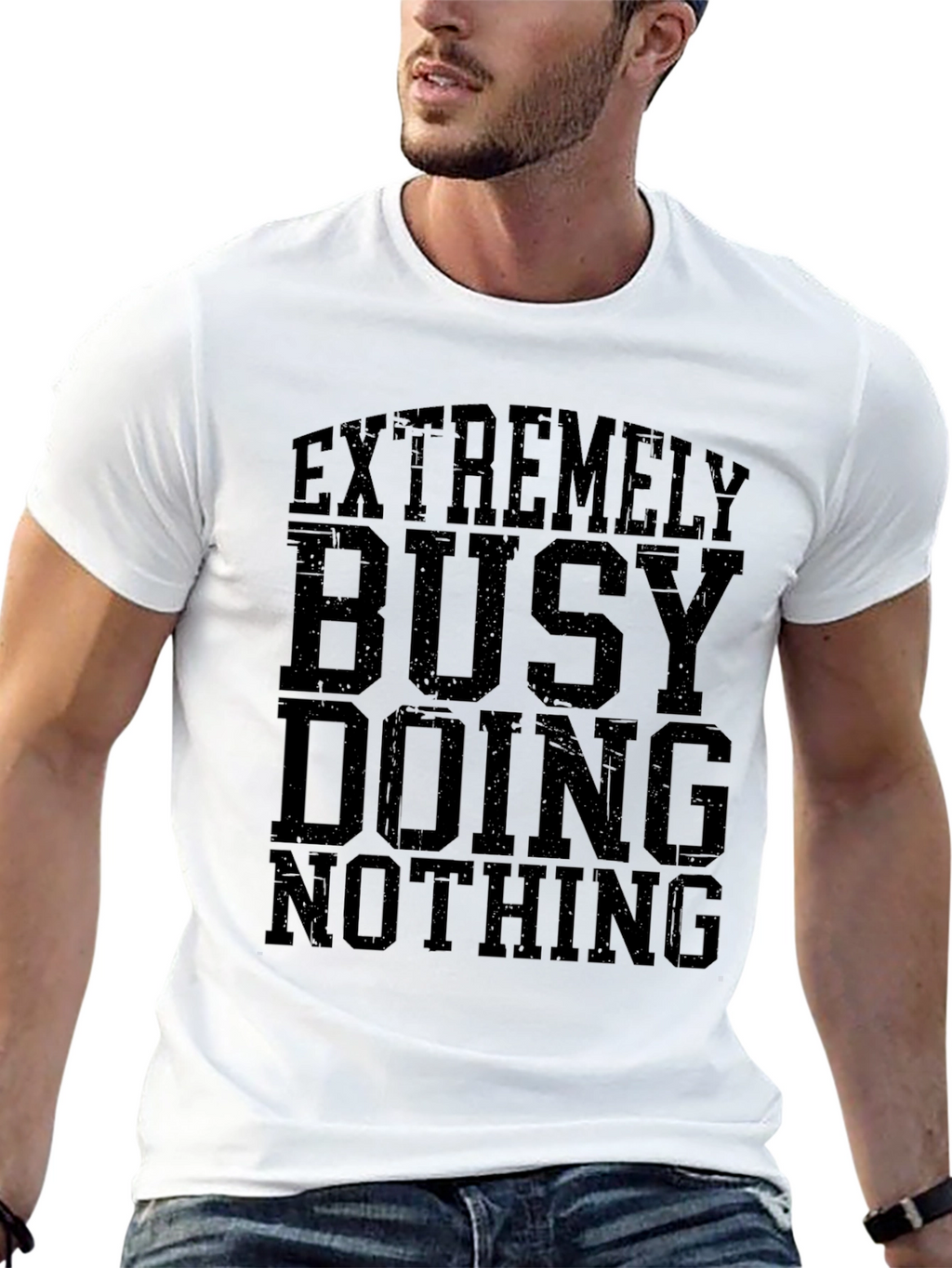 Extremely Busy Doing Nothing Graphic T-Shirt