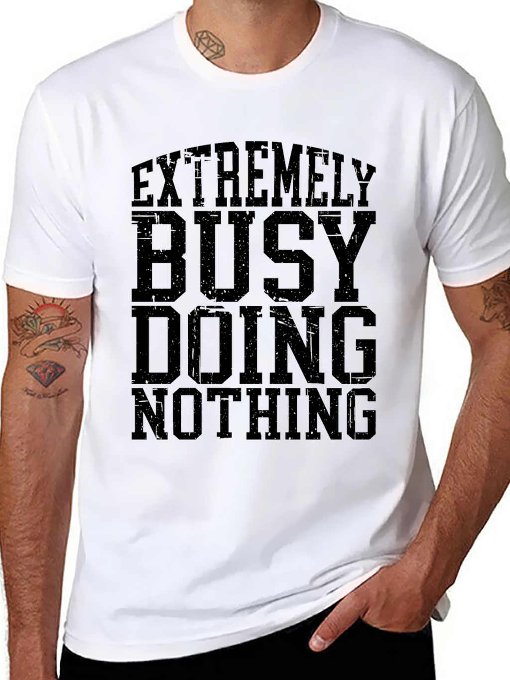 Extremely Busy Doing Nothing Graphic T-Shirt