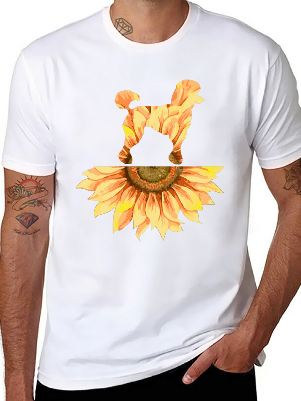 Sunflower Poodle Graphic Tee