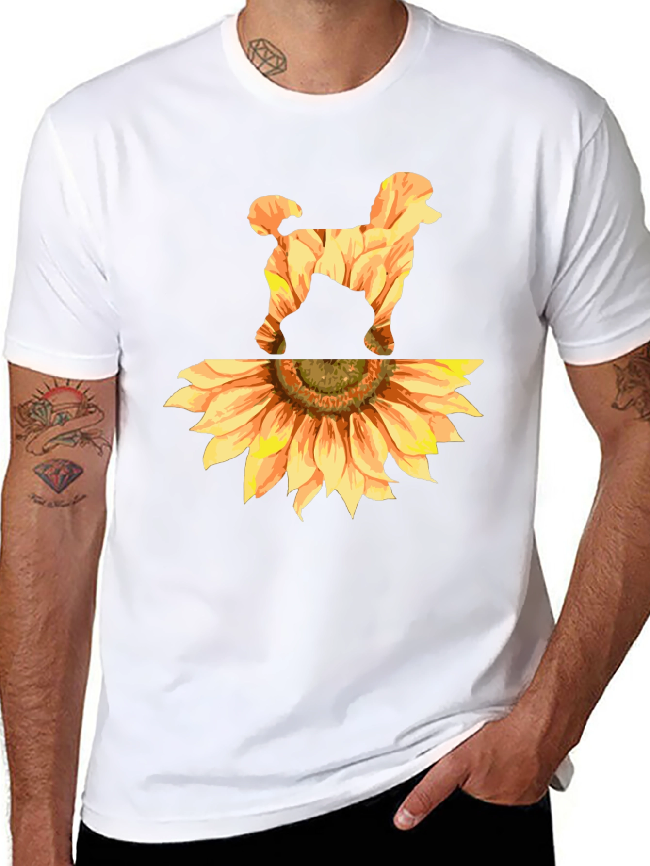 Sunflower Poodle Graphic Tee