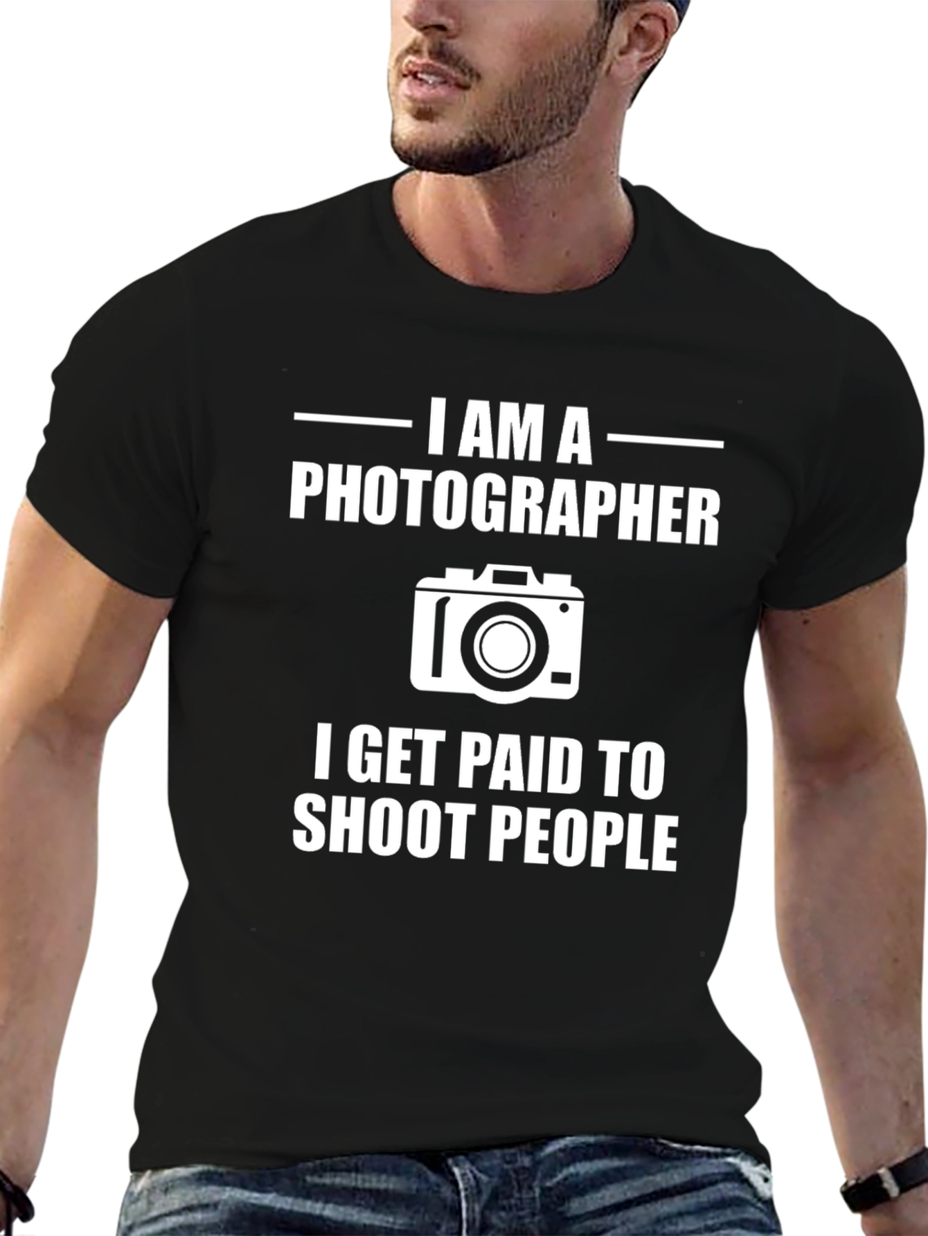 Photographer T-Shirt: I Get Paid To Shoot People Funny Tee