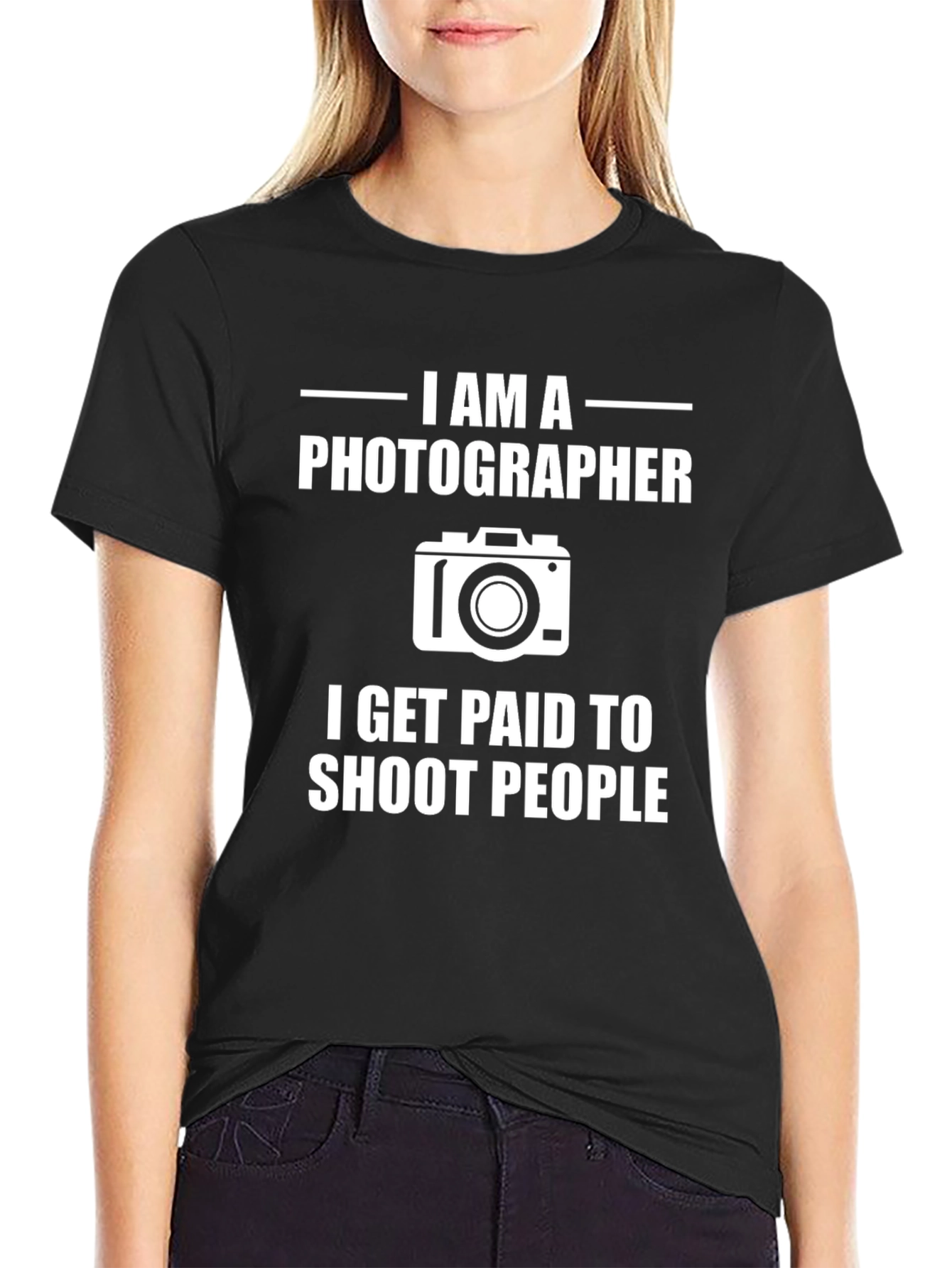 Photographer T-Shirt: I Get Paid To Shoot People Funny Tee
