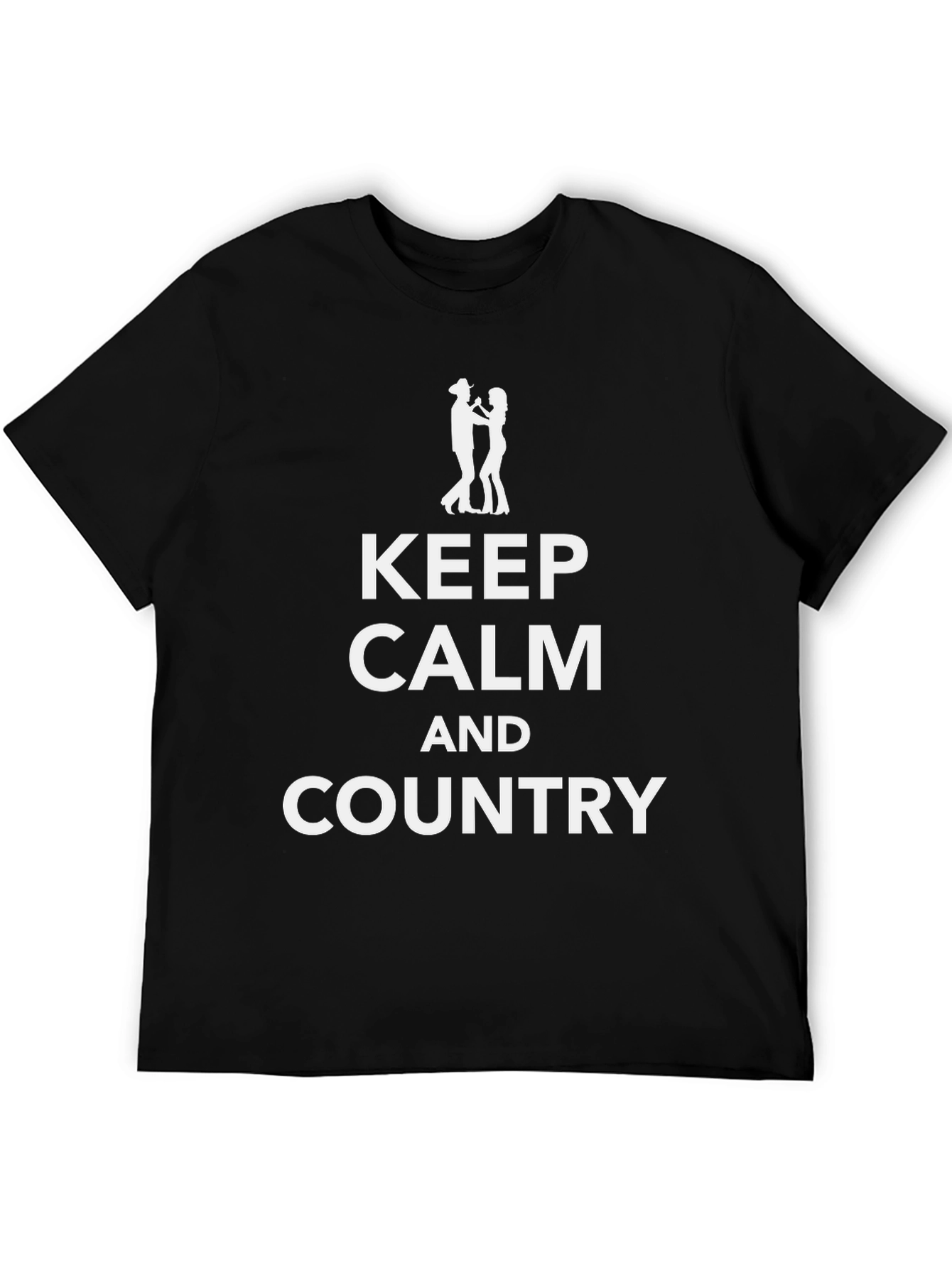 Keep Calm and Country Black T-Shirt