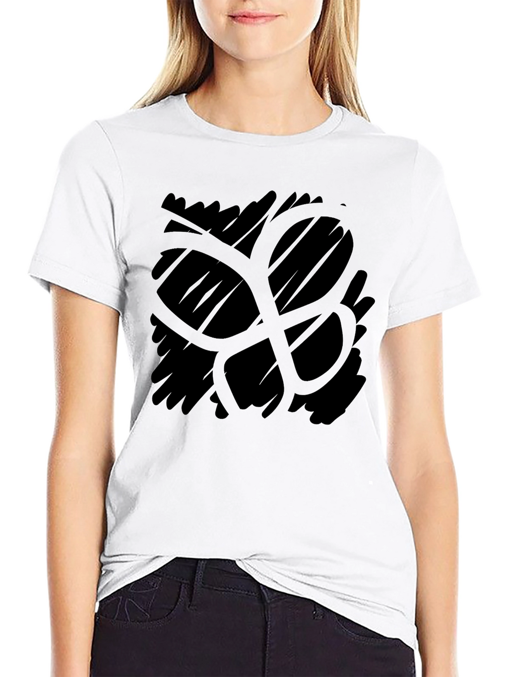 Abstract Graphic Mens Black T-Shirt