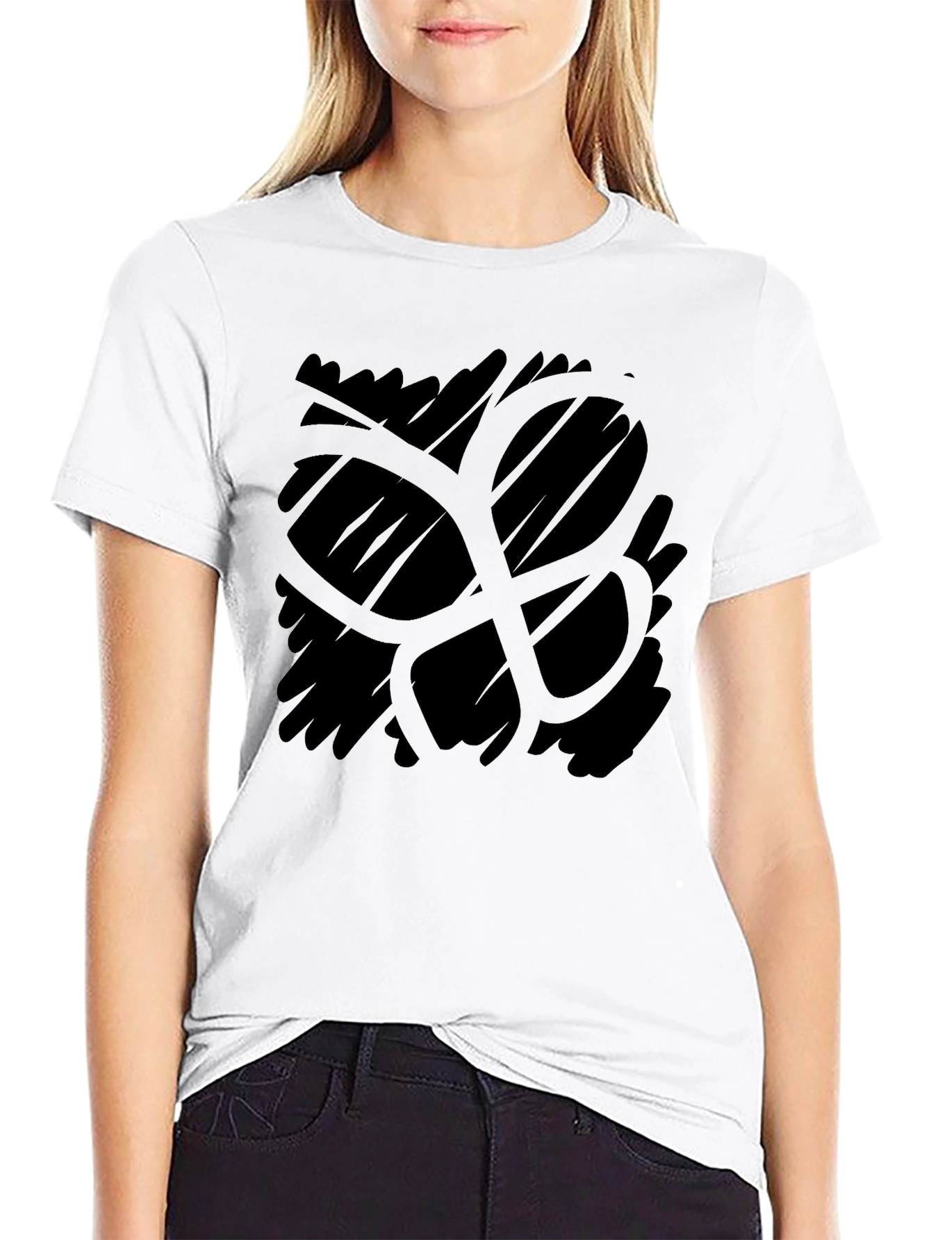 Abstract Graphic Mens Black T-Shirt