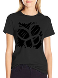 Abstract Graphic Mens Black T-Shirt
