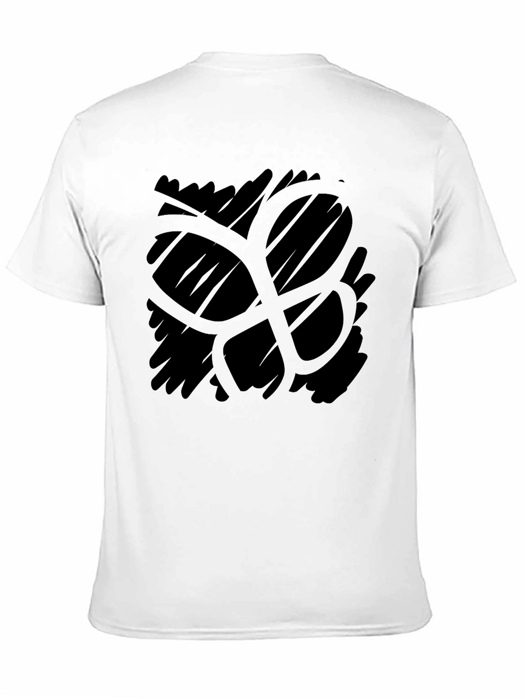 Abstract Graphic Mens Black T-Shirt
