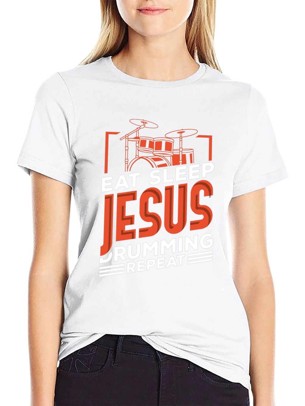 Eat Sleep Jesus Drumming Repeat T-Shirt