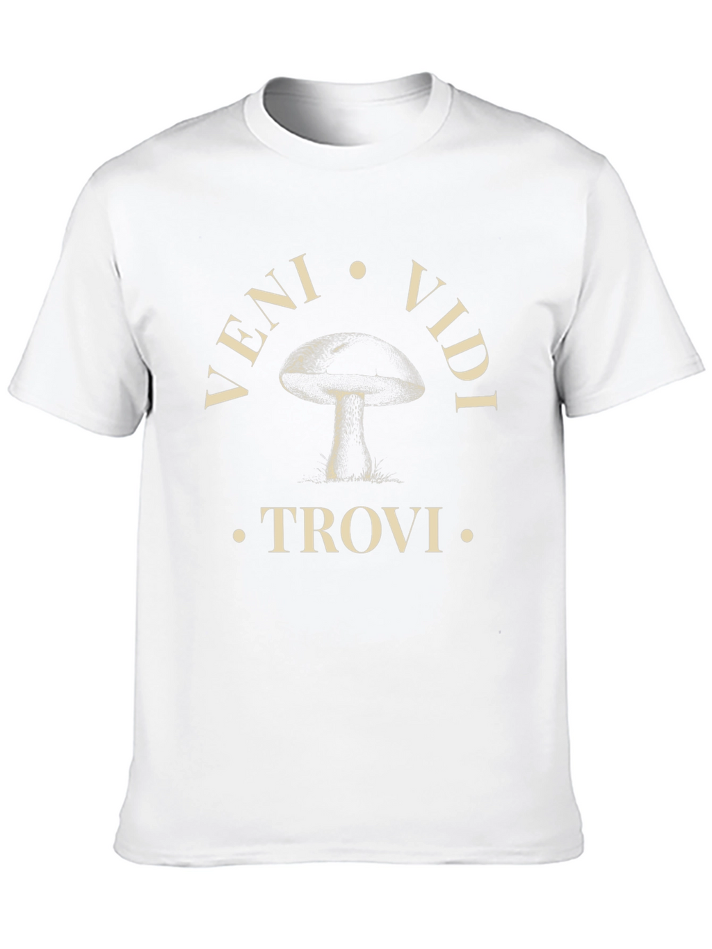 Veni Vidi Trovi Mushroom T-Shirt - Black