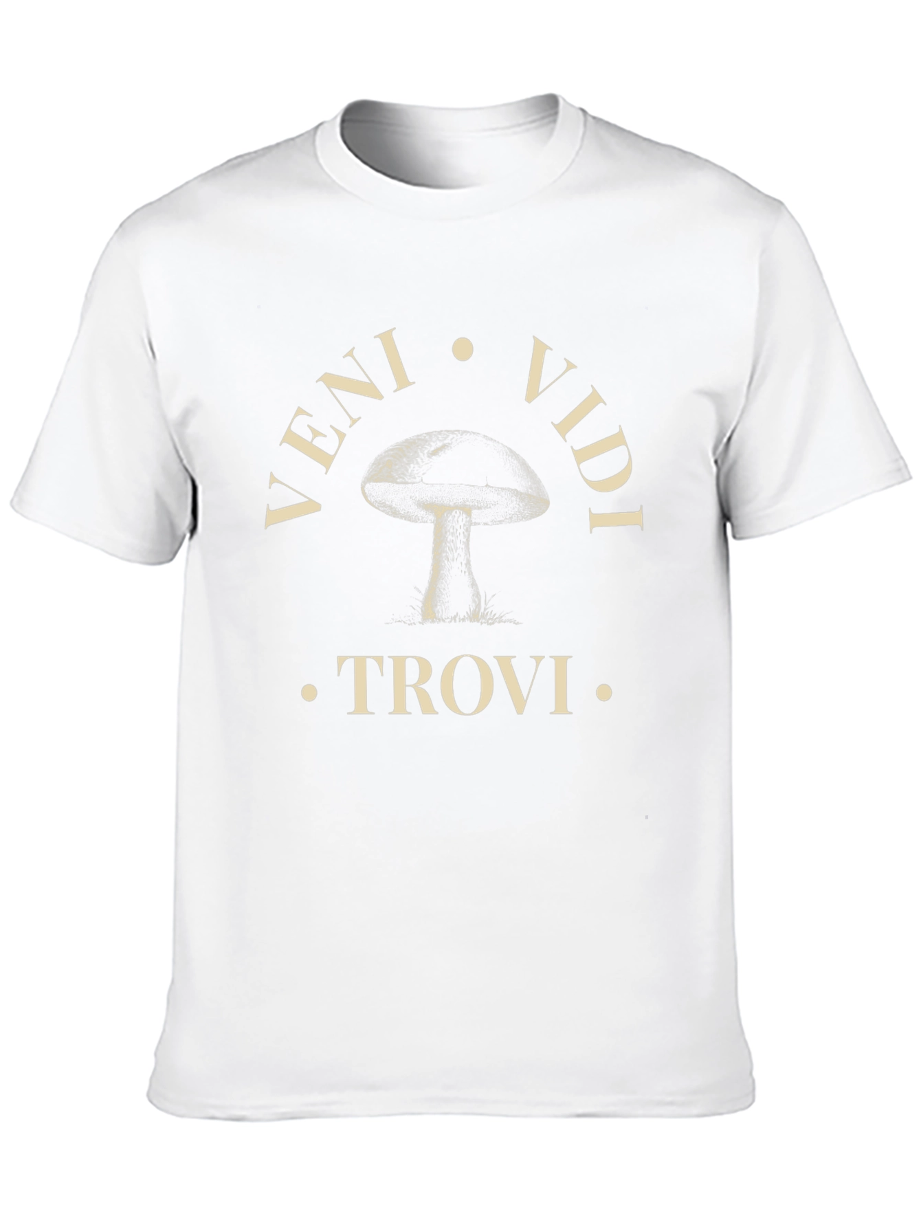 Veni Vidi Trovi Mushroom T-Shirt - Black
