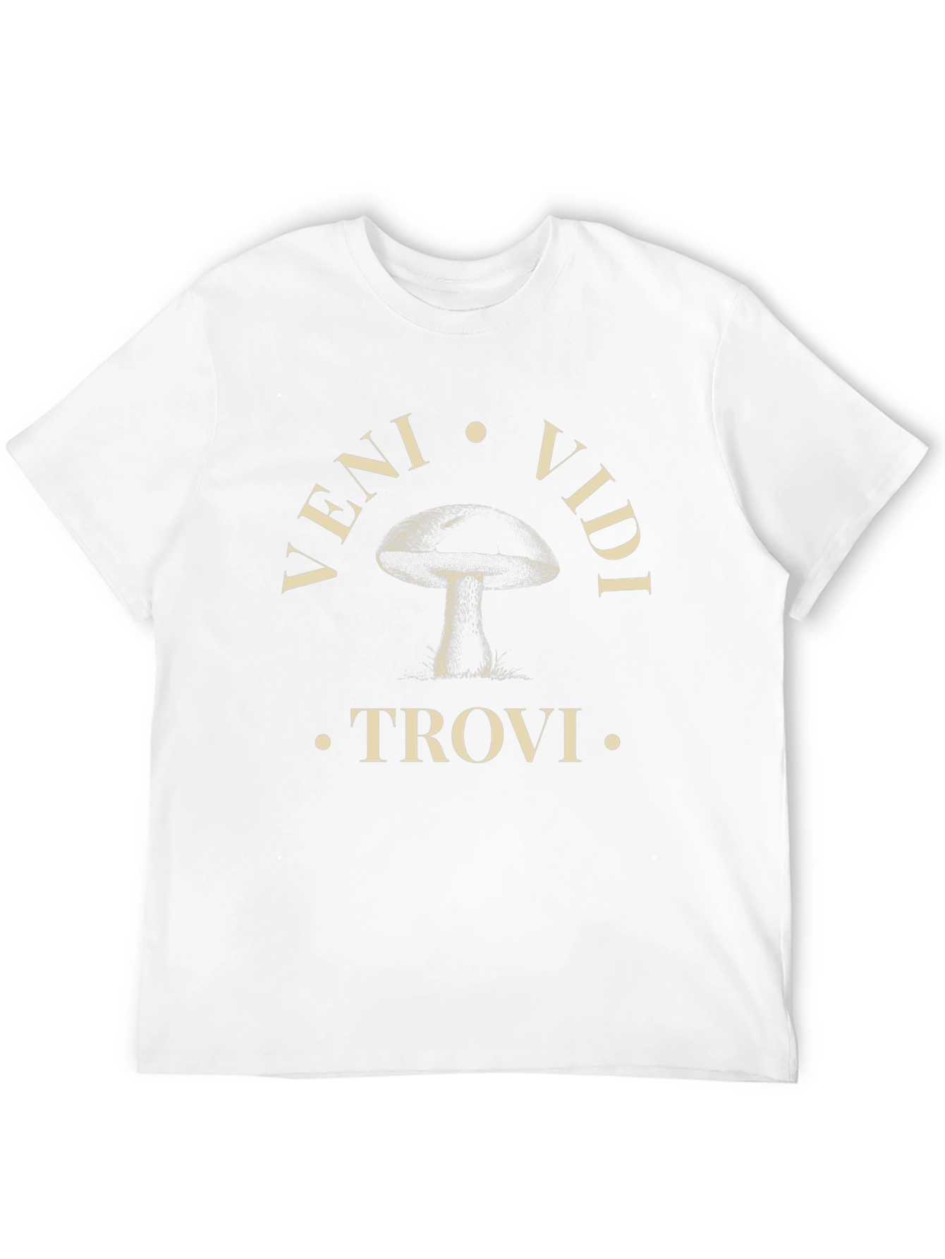 Veni Vidi Trovi Mushroom T-Shirt - Black