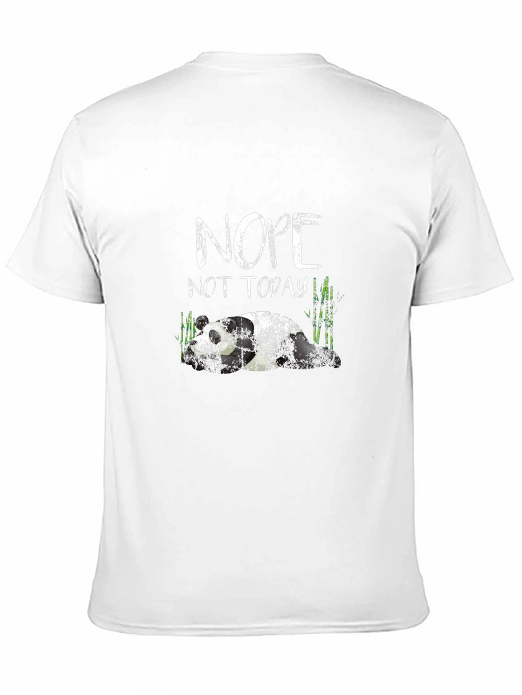 Nope Not Today Panda Black T-Shirt