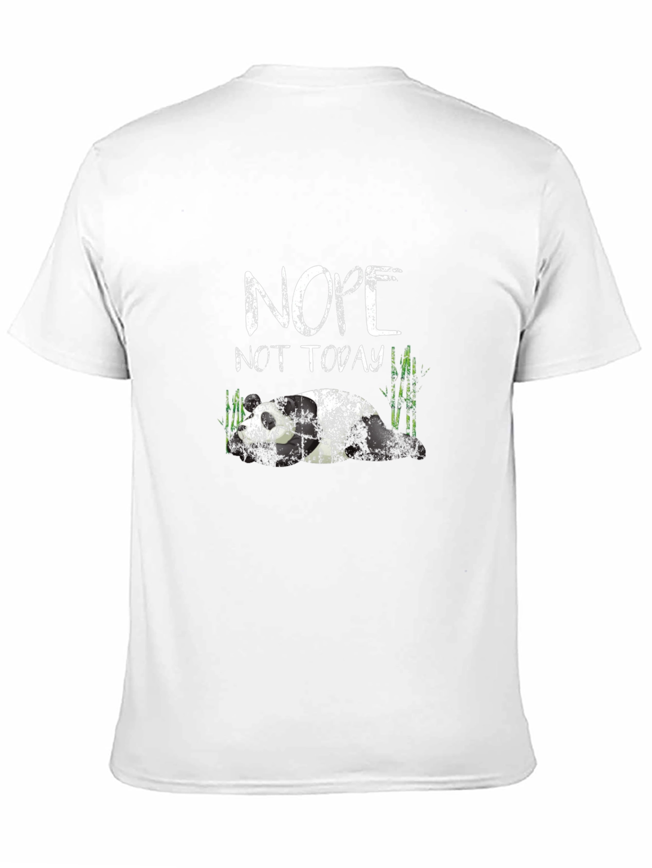 Nope Not Today Panda Black T-Shirt