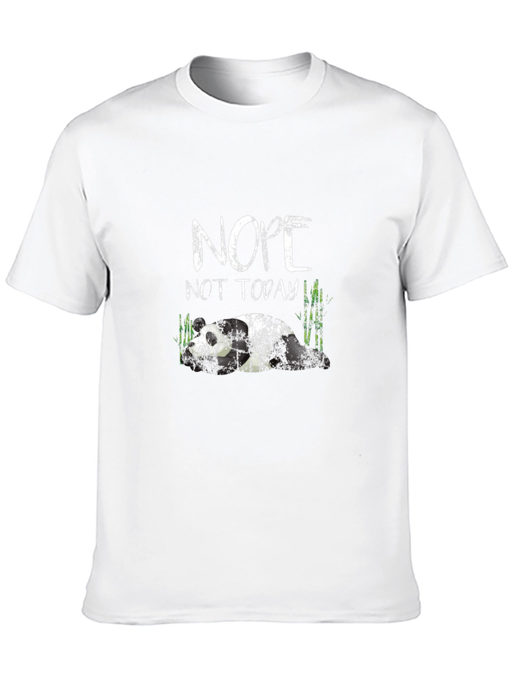 Nope Not Today Panda Black T-Shirt