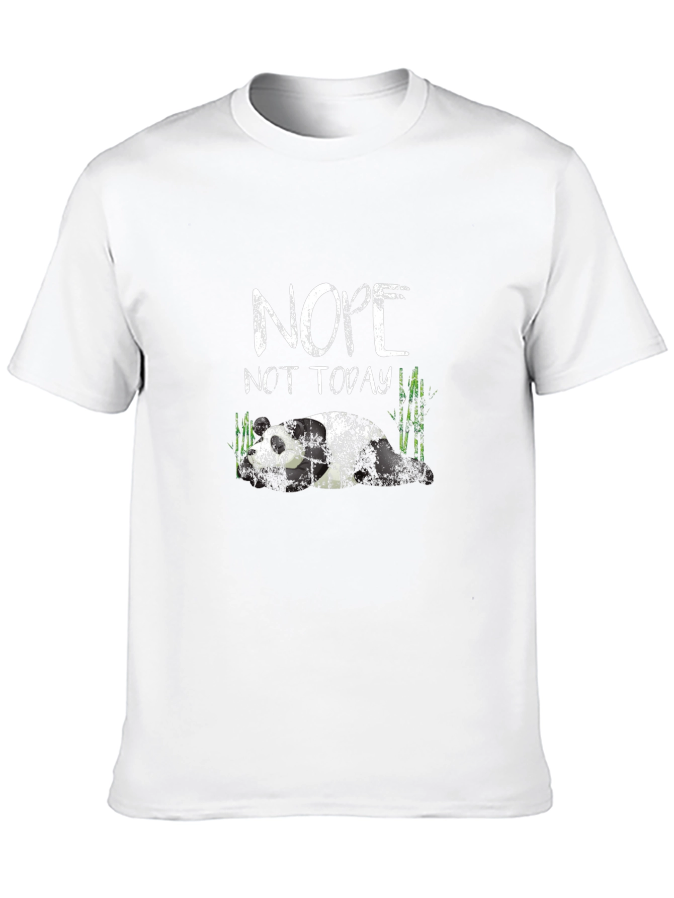 Nope Not Today Panda Black T-Shirt