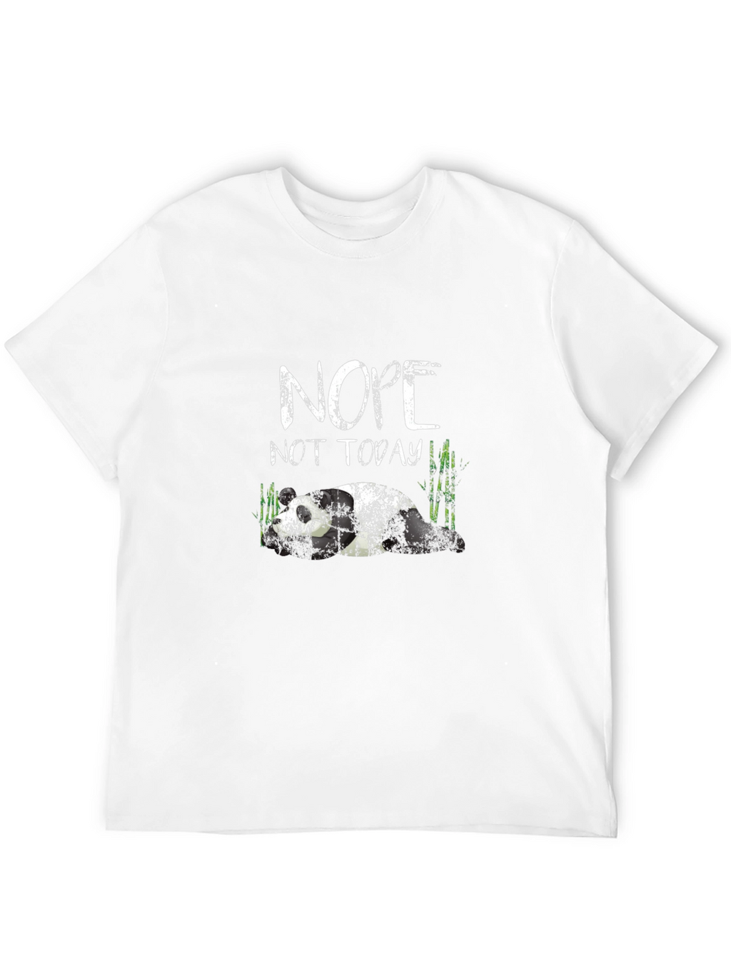 Nope Not Today Panda Black T-Shirt