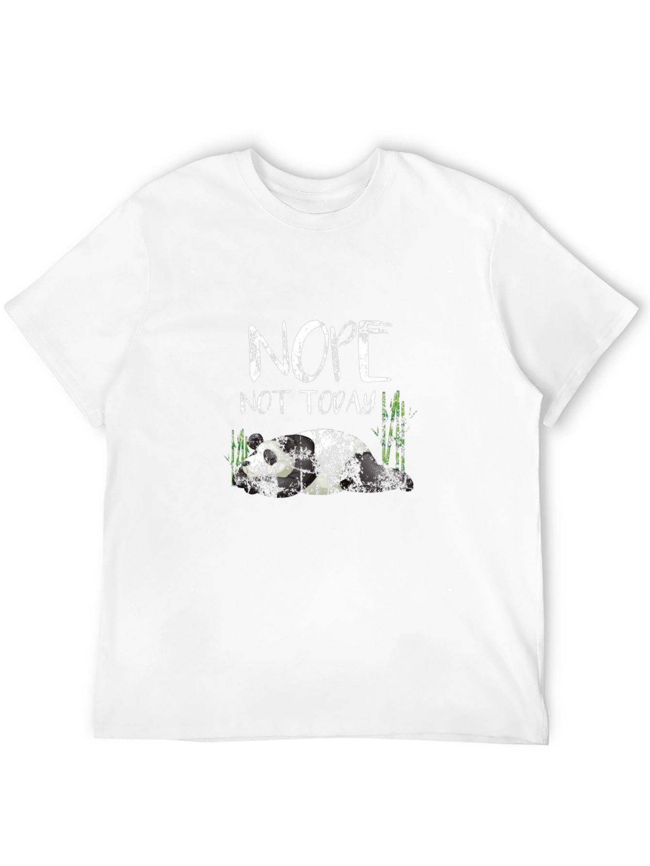 Nope Not Today Panda Black T-Shirt