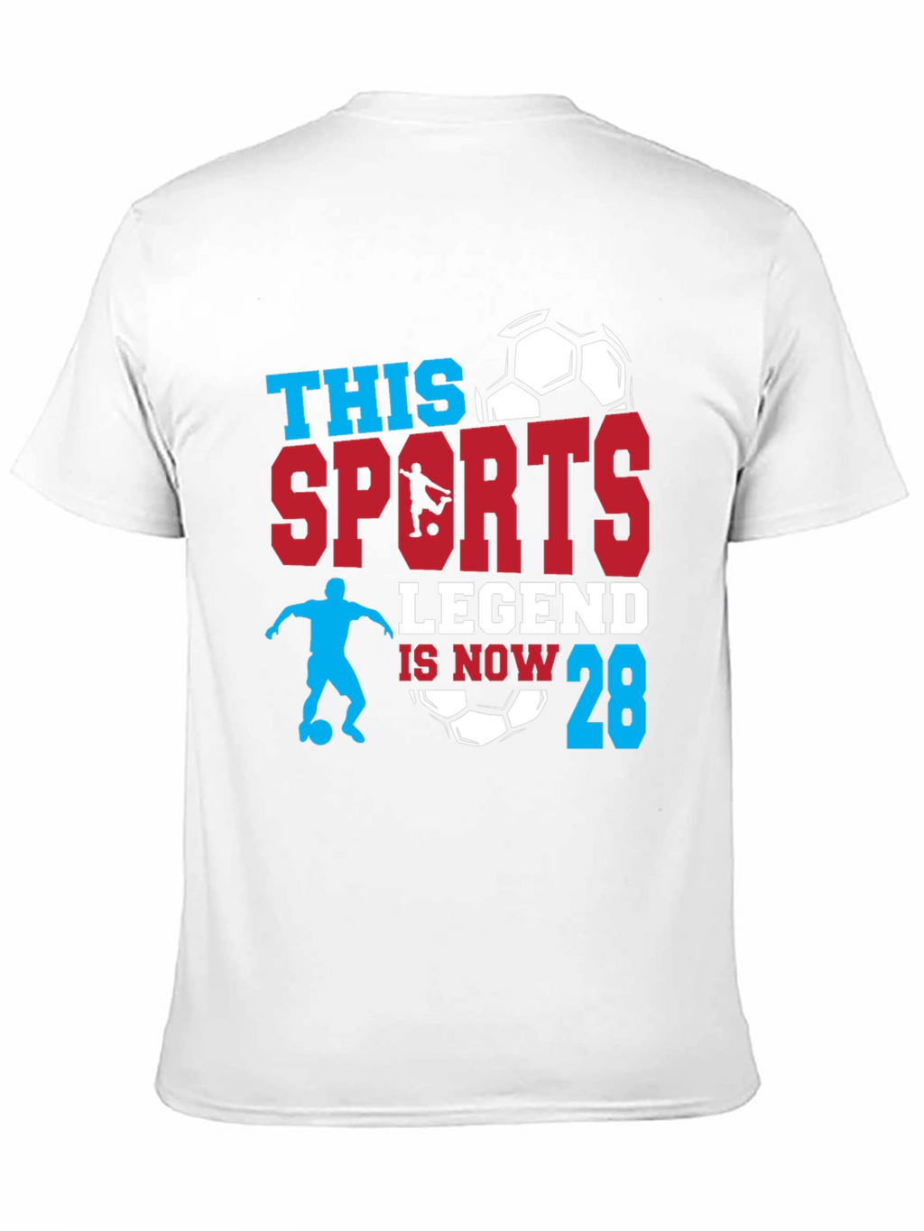 Sports Legend 28th Birthday Soccer Graphic T-Shirt