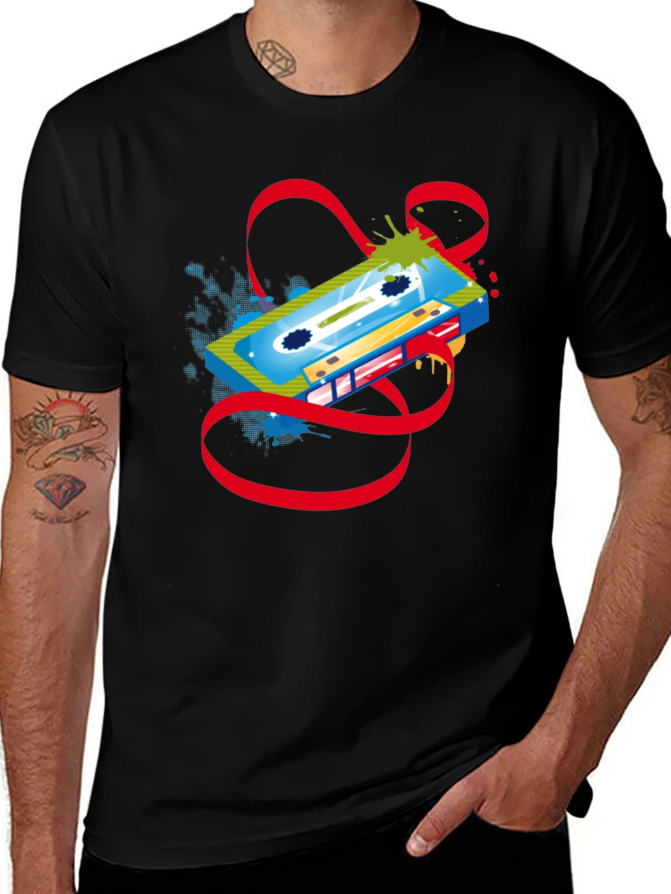 Retro Cassette Tape Graphic T-Shirt