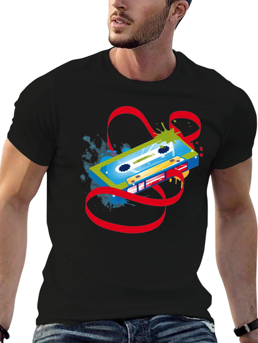 Retro Cassette Tape Graphic T-Shirt