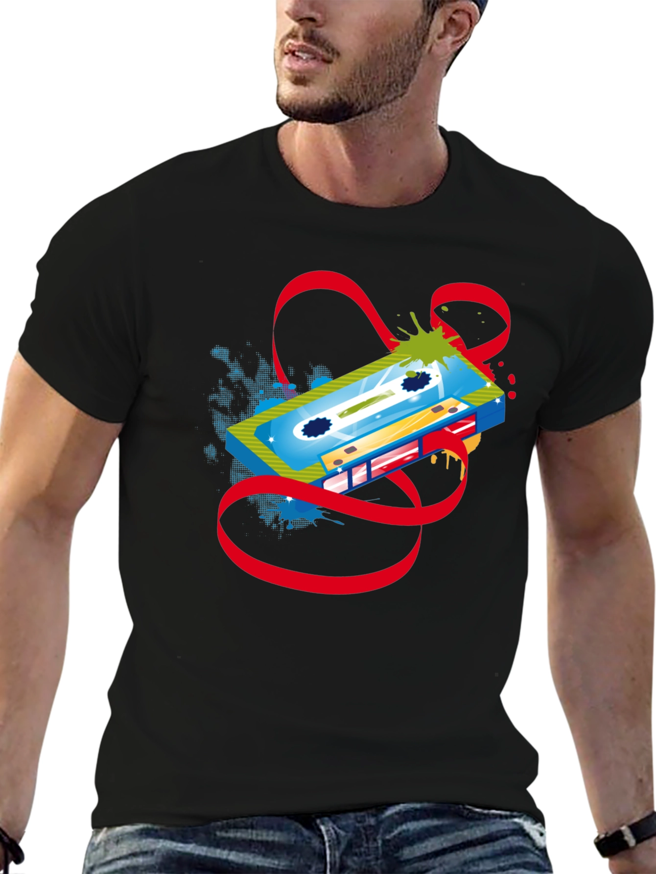 Retro Cassette Tape Graphic T-Shirt