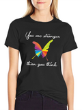 Stronger Butterfly Graphic Tee