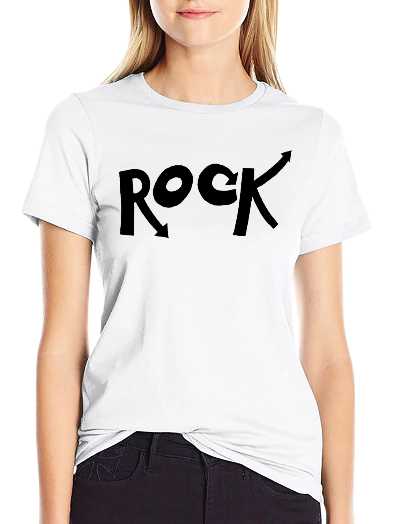 Rock Arrow Graphic Tee - Modern Black T-Shirt