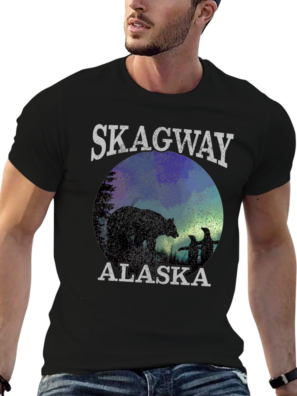 Skagway Alaska T-Shirt Bear Silhouette